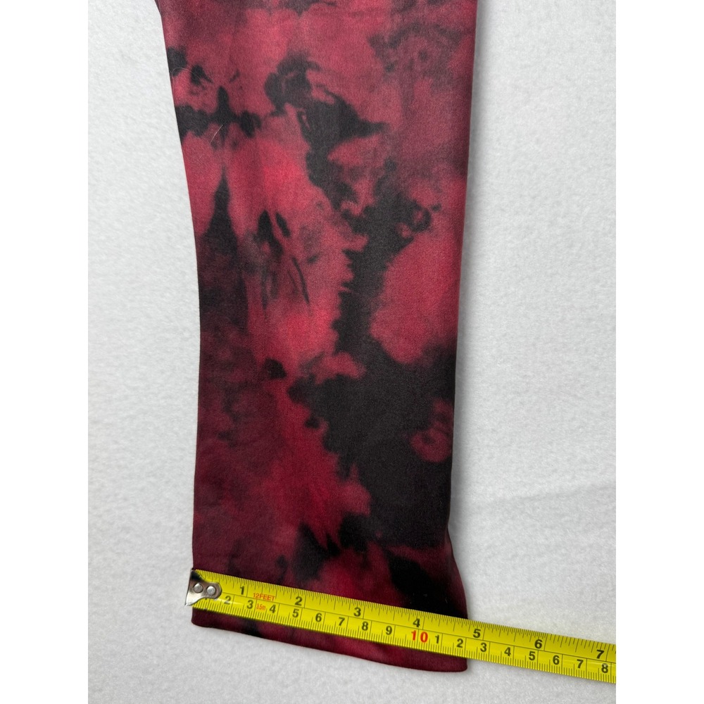 NOBULL Womens Tie Dye Cropped Leggings Red Black Size S Workout Tights - Picture 9 of 10